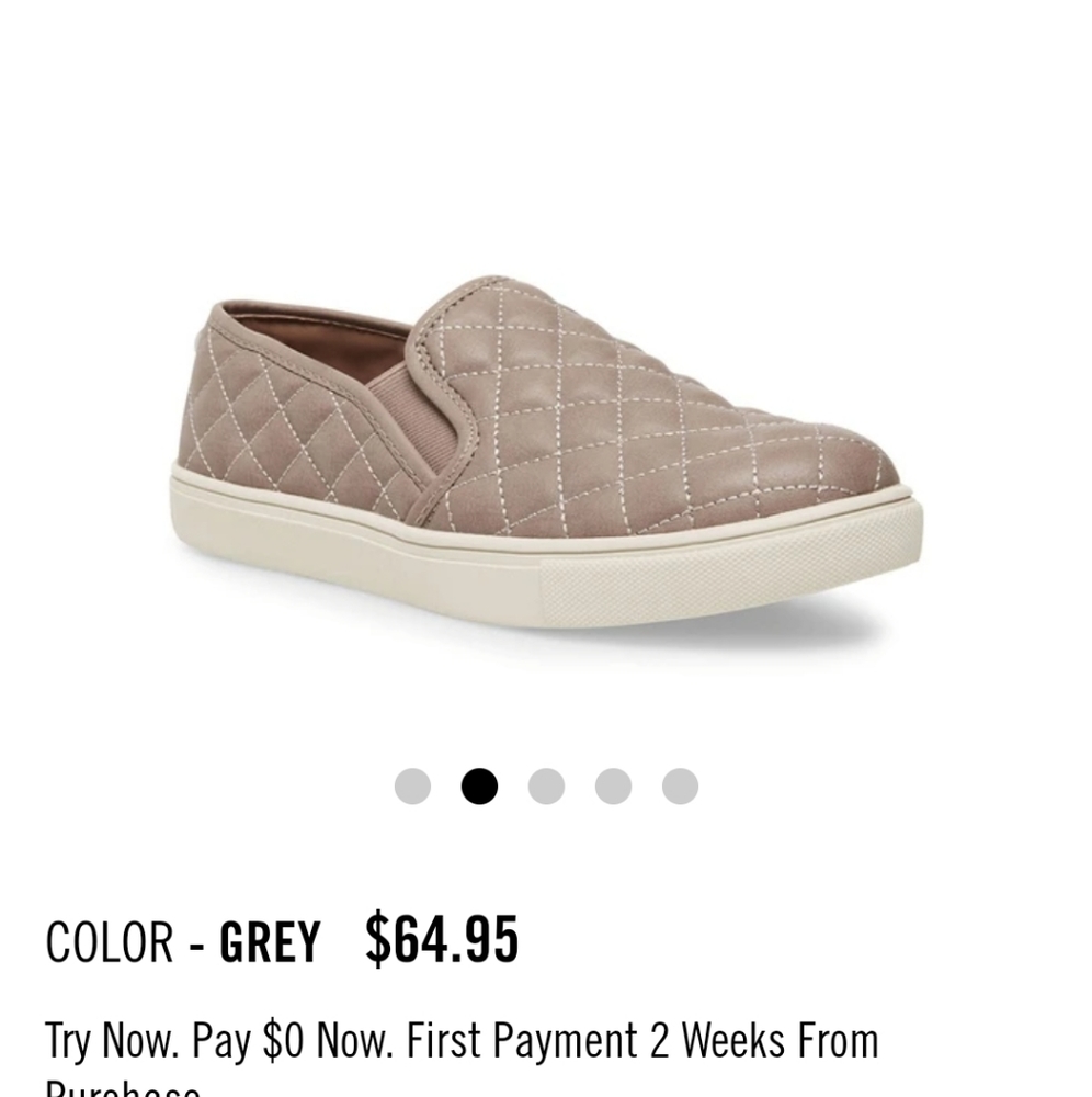 Steve Madden Ecentrcq grey slip on shoes